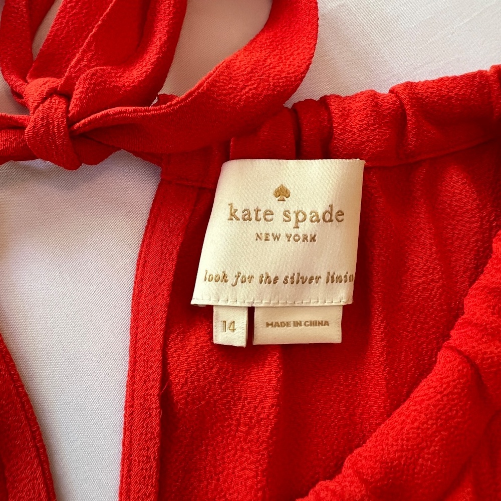 Kate Spade Red Dress Sz14 - Picture 6 of 12